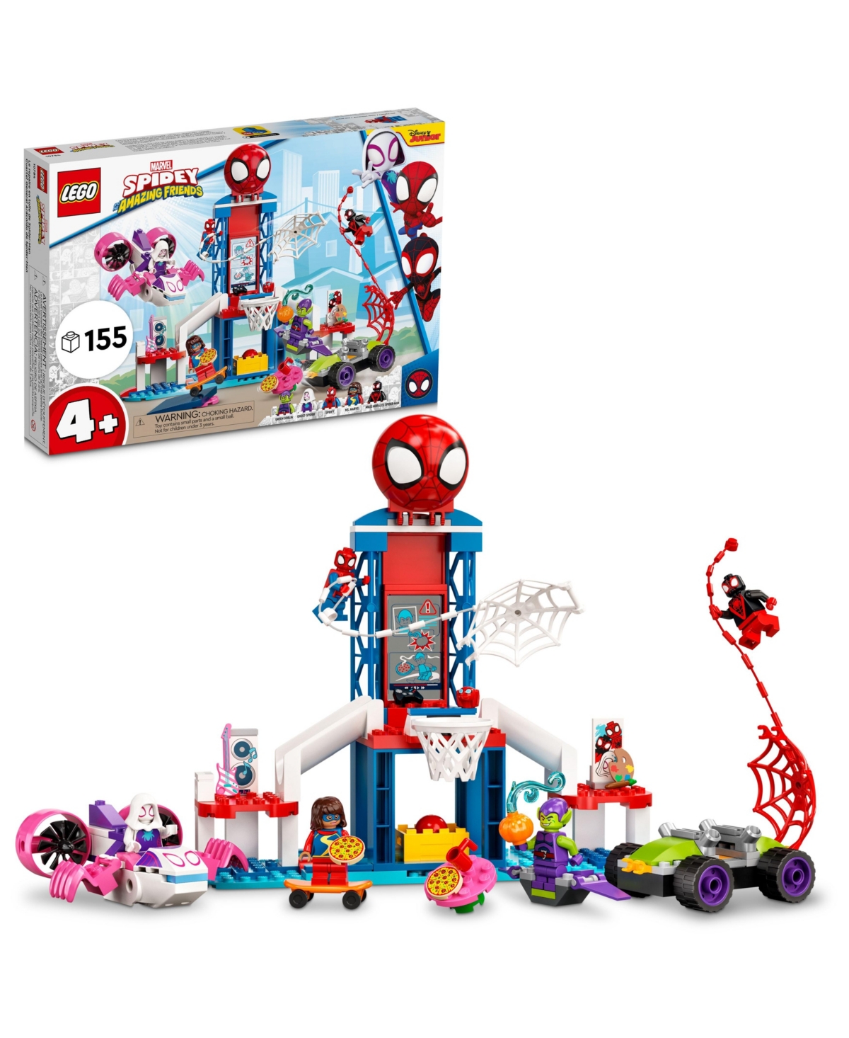 Lego Kids' Spidey Spider-man Webquarters Hangout 10784 Building Set, 155 Pieces In Multiple