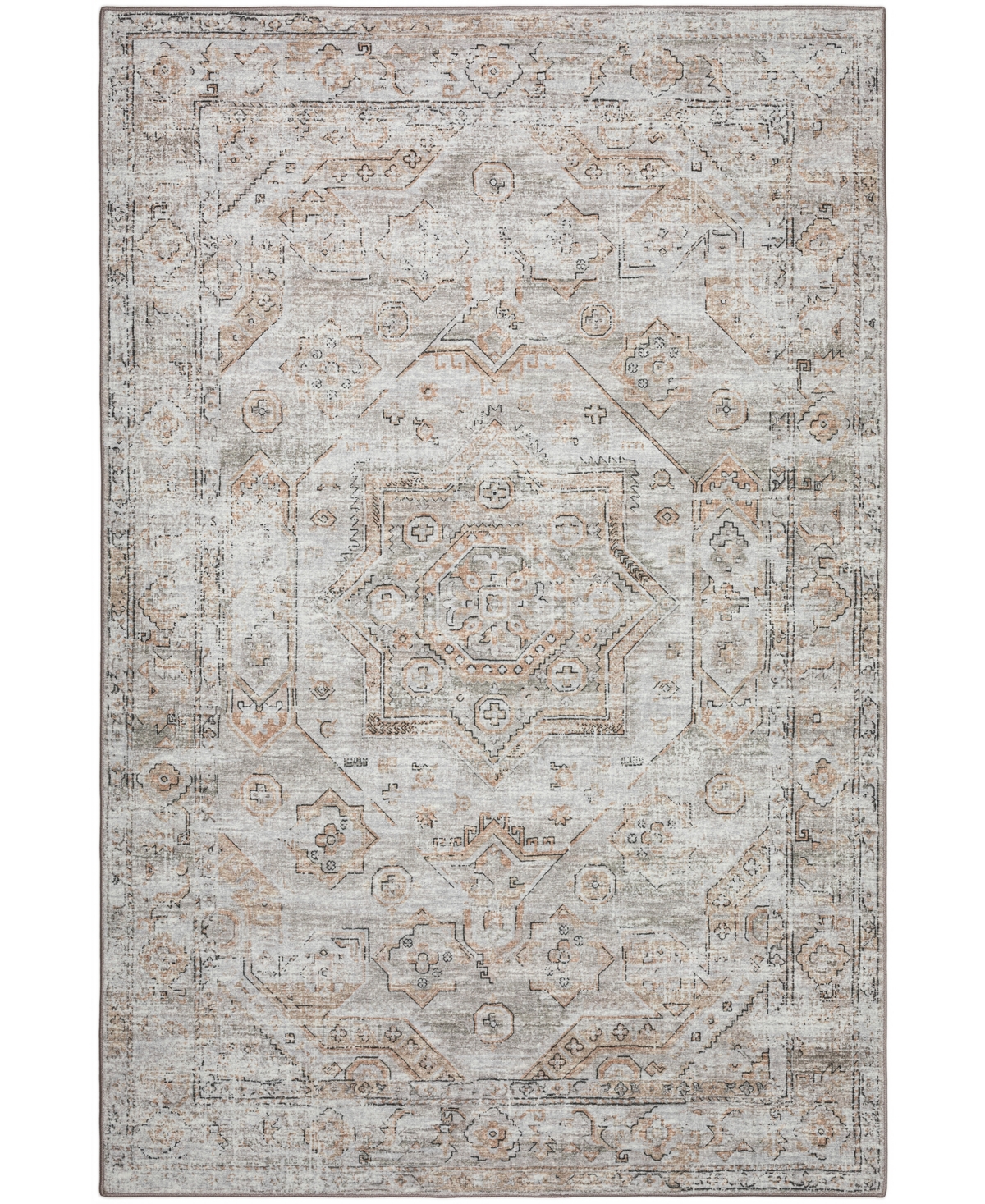 D Style Jericho Jc5 8' X 10' Area Rug In Silver Tone