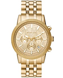 Men's Hutton Chronograph Gold-Tone Stainless Steel Bracelet Watch 43mm