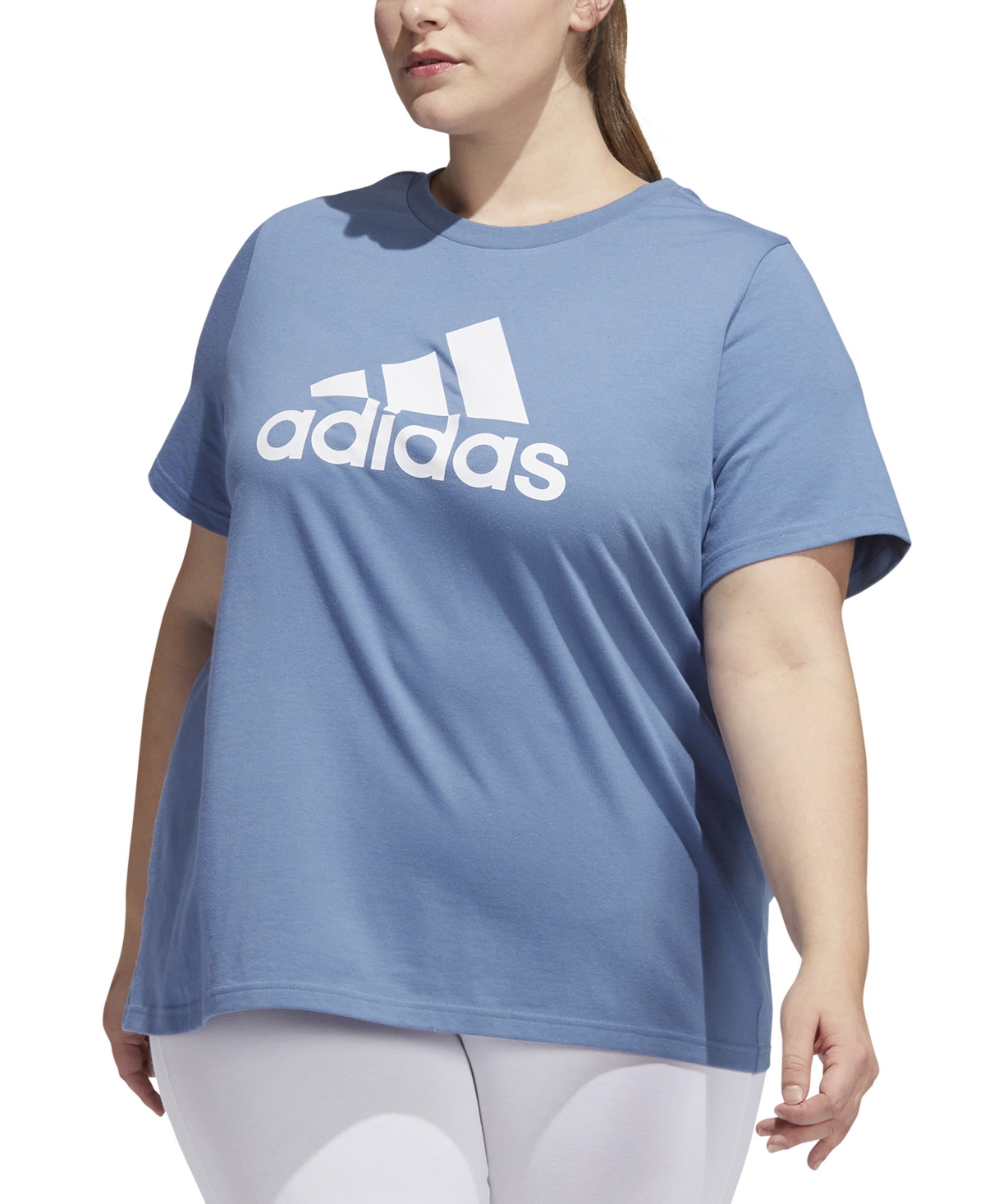 adidas Plus Size Cotton Logo T-Shirt