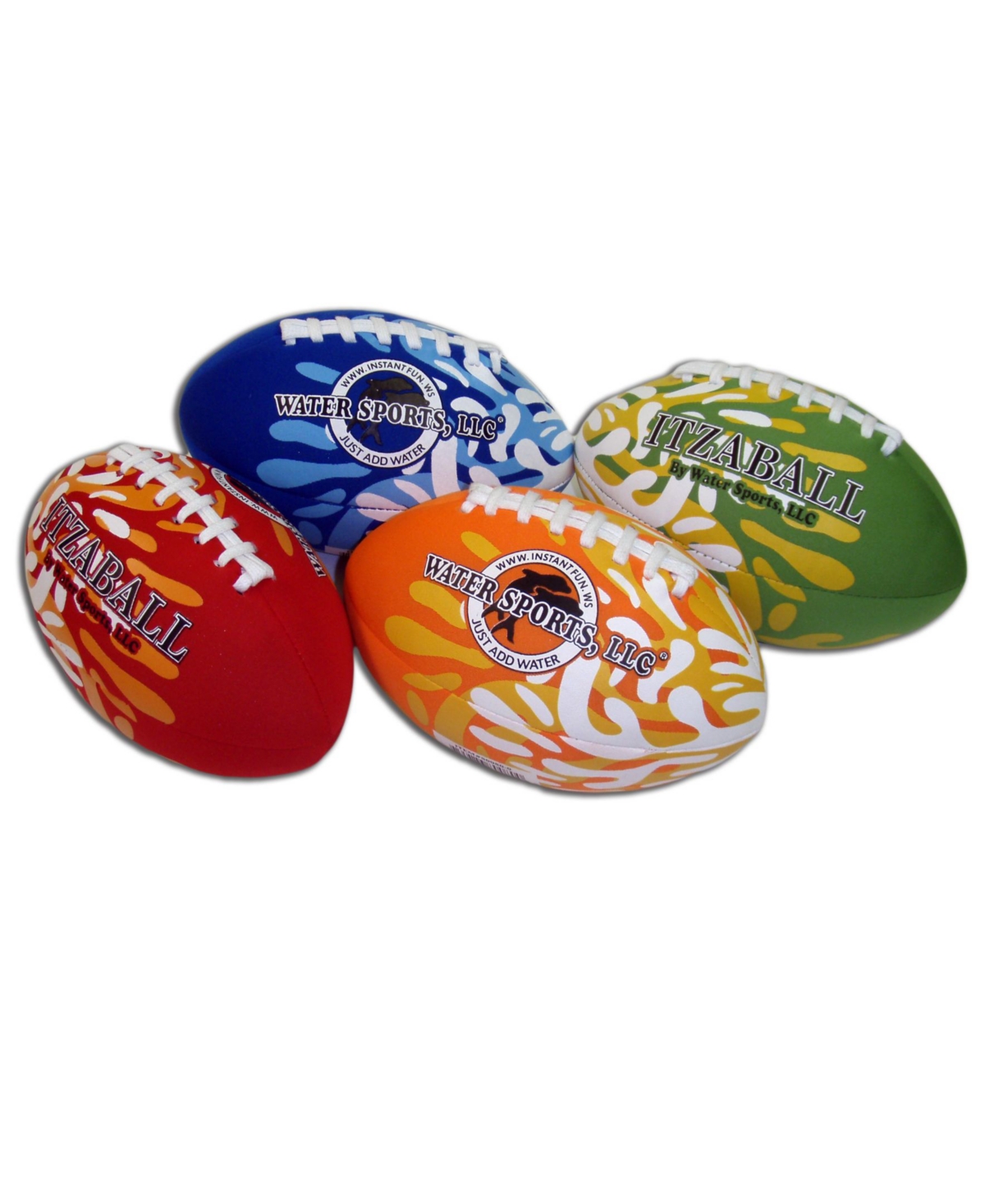 Stream Machine Pool And Beach Toys Itzafootball Footballs, 4 Pieces In Multi