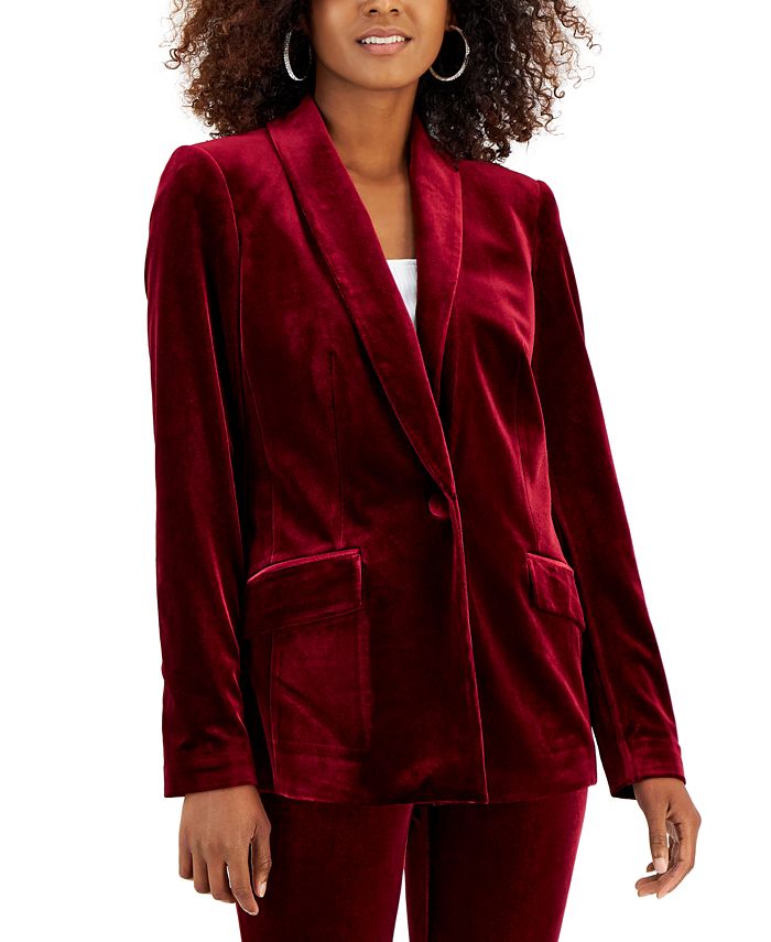 INC International Concepts Women's Velvet Blazer, Created for Macy's