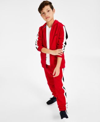 NAUTICA BIG BOYS SIDE STRIPE FLEECE HOODIE JOGGERS SEPARATES