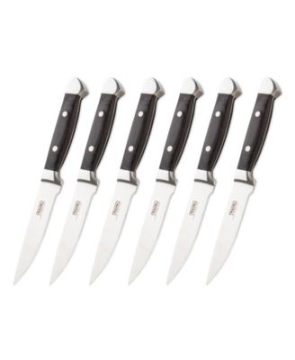 6 Piece Pakkawood Steak Knife Set with Box