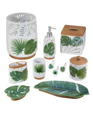 Shop Avanti Viva Palm Bath Accessories In Green
