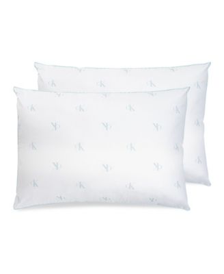 Calvin Klein Monogram Logo Extra Firm Support Twin Pack Pillows