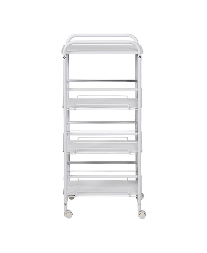 Honey Can Do 4 Tier Slim Rolling Cart with Drawers Macy's