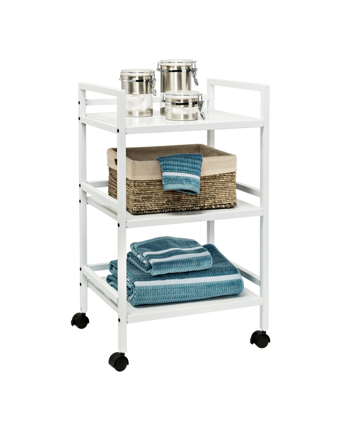 Shop Honey Can Do Metal Rolling Cart In White