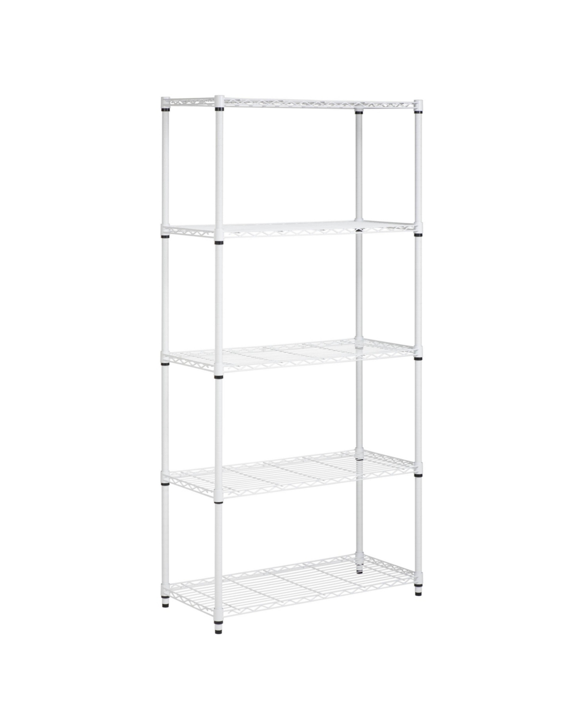 Honey Can Do Heavy Duty 5 Tier Adjustable Shelving Unit In White