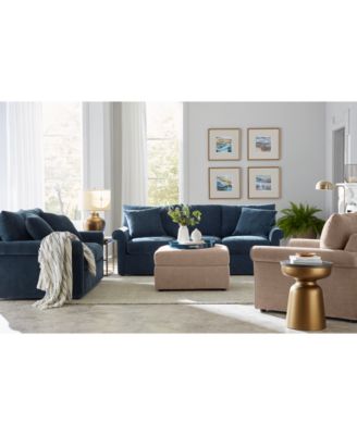 Furniture CLOSEOUT! Wedport 88" Fabric Roll Arm Sofa, Created for Macy's