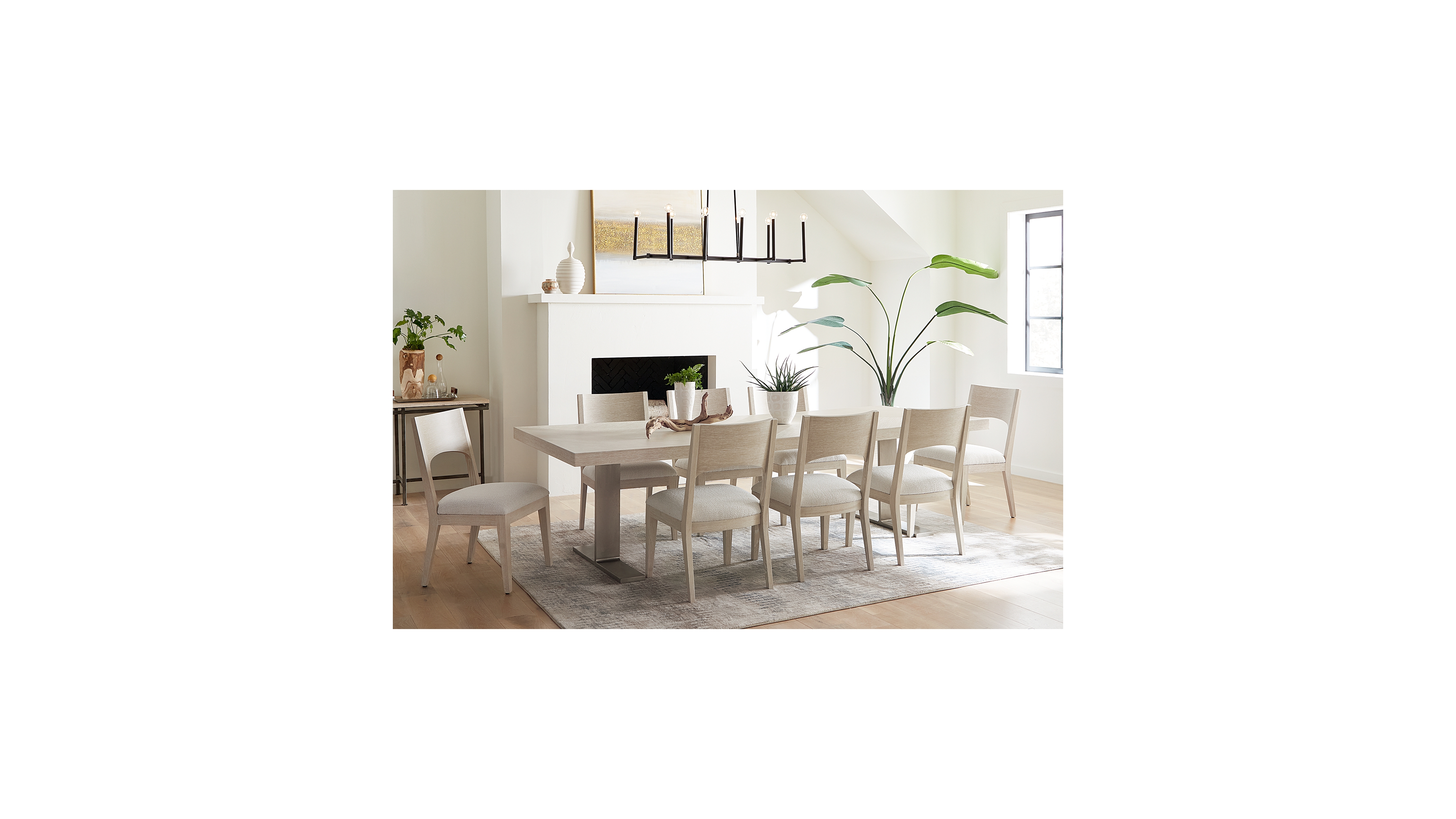 Solaria 9pc Dining Set (Rectangular Table & 8 Side Chairs)