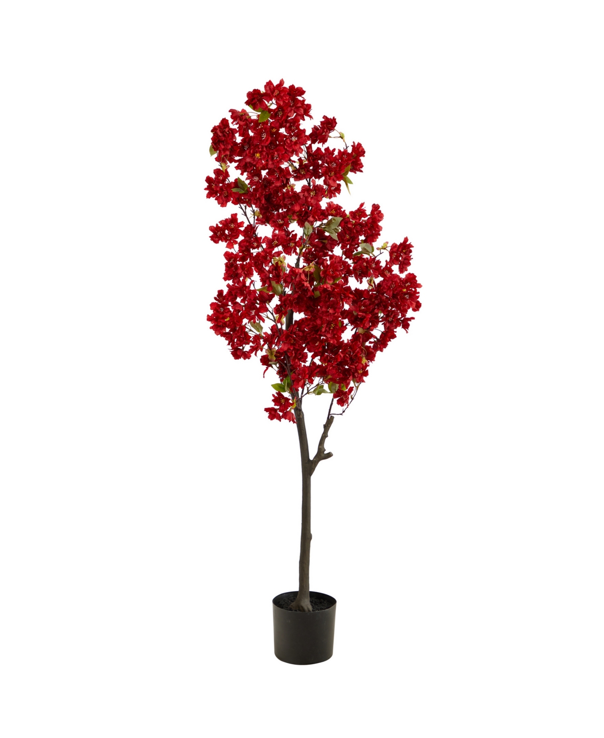 Nearly Natural Cherry Blossom Artificial Tree, 5' In Red