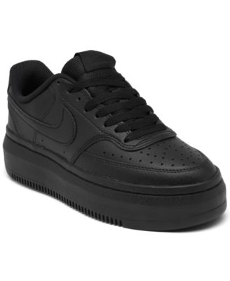 nike platform sneakers black