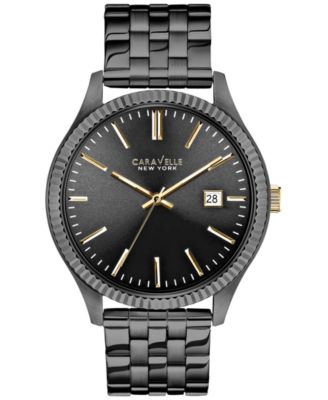 Caravelle New York - Men's Gray Ion-Plated Stainless Steel Bracelet Watch 41mm 45B120