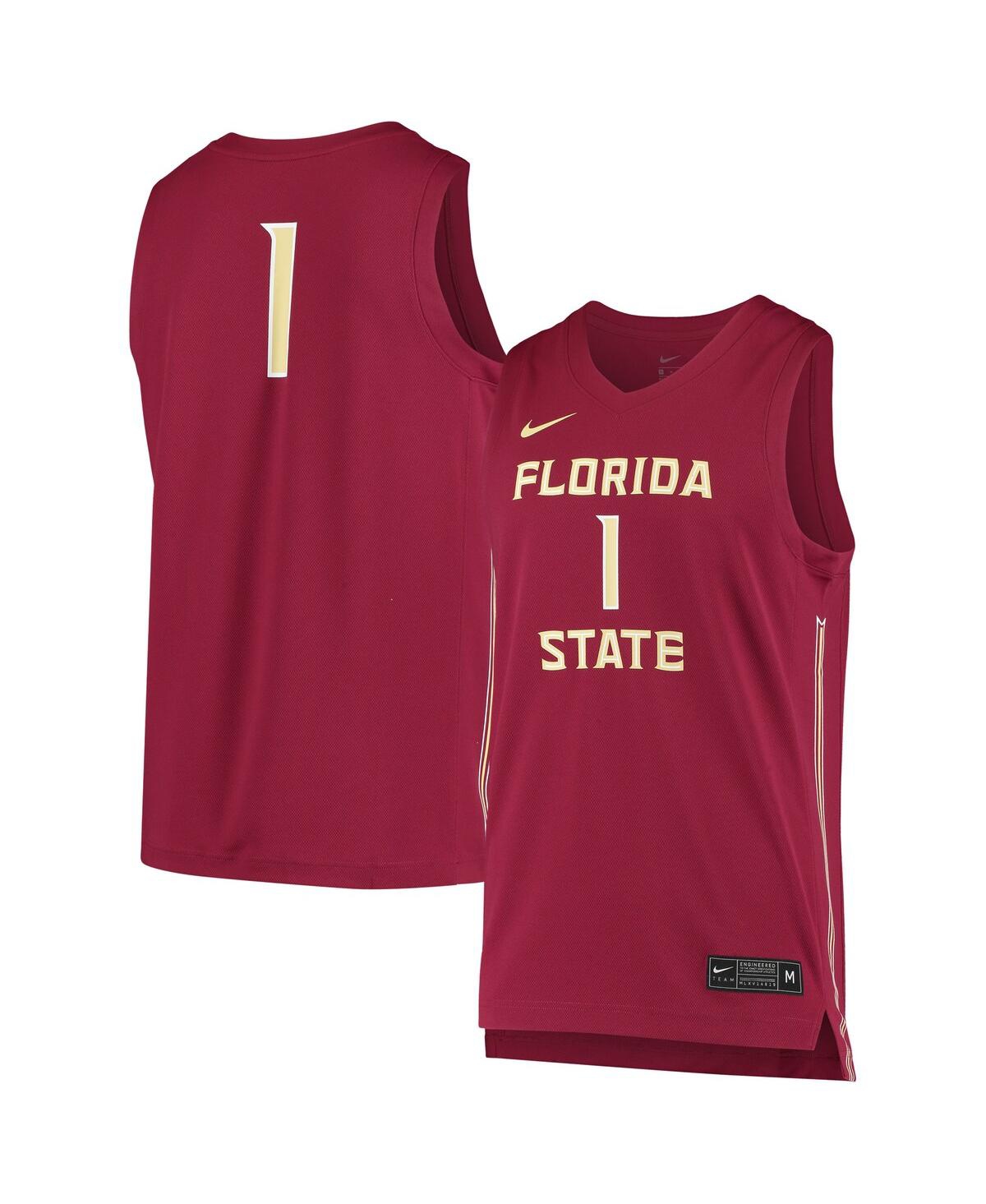 Men's and Women's Nike #1Florida State Seminoles Replica Basketball Jersey - Garnet