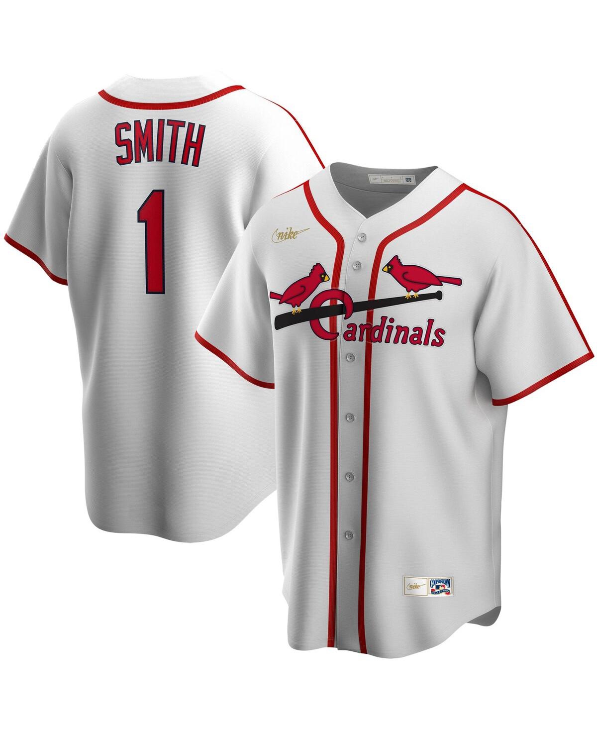 Men's Nike Ozzie SmithSt. Louis Cardinals Home Cooperstown Collection Player Jersey - White