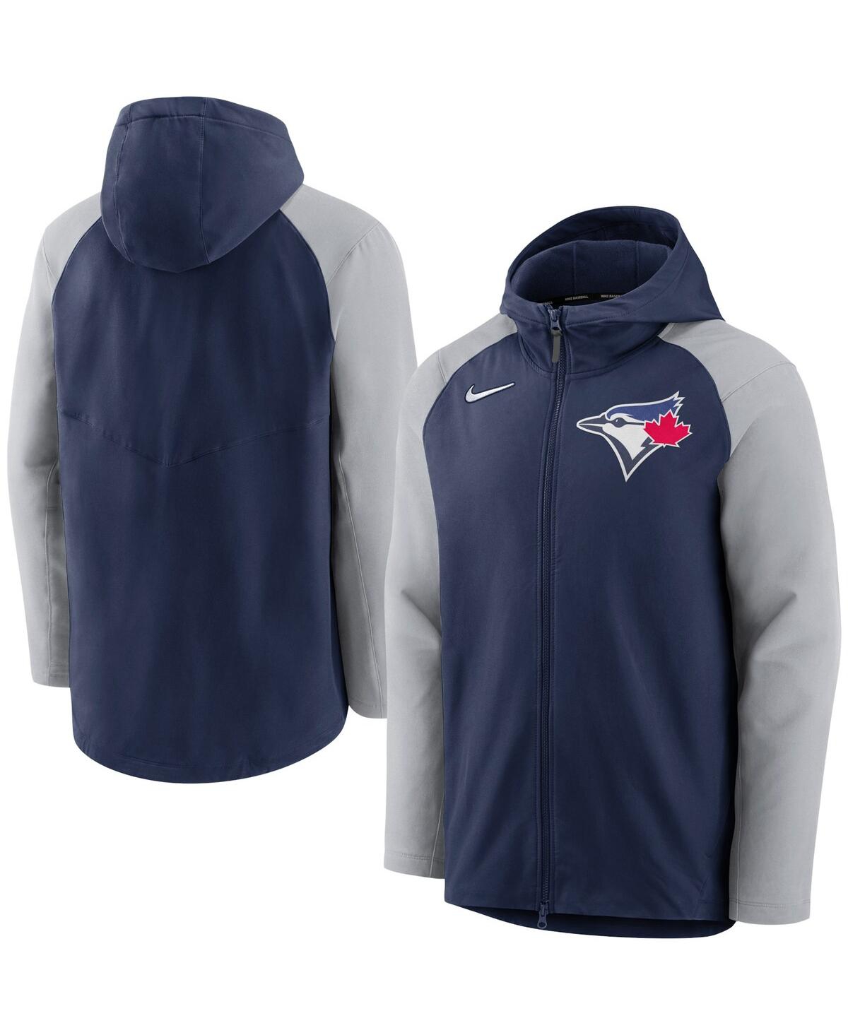 Men's Nike Gray Toronto Blue Jays Authentic Collection Performance Raglan Full-Zip Hoodie - Gray