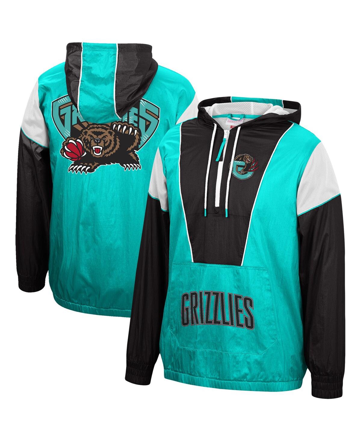 Mitchell & Ness Turquoise/black Vancouver Grizzlies Hardwood Classics Highlight Reel Windbreaker Hal In Turquoise,black