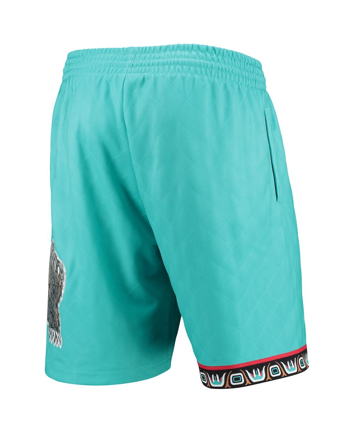 Men's Mitchell & NessVancouver Grizzlies 1996 Hardwood Classics 75th Anniversary Swingman Shorts - Turquoise
