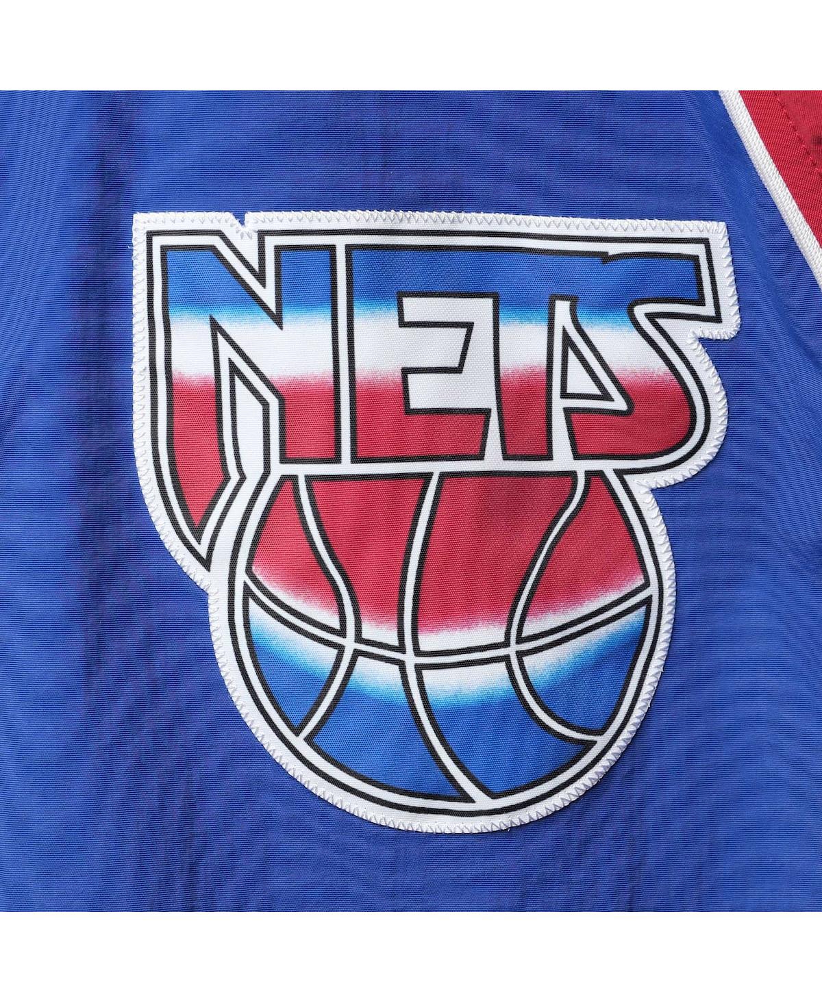 Mitchell & Ness Men's  Blue New Jersey Nets Hardwood Classics Authentic Warm-up Raglan Full-zip Jacke In Blue