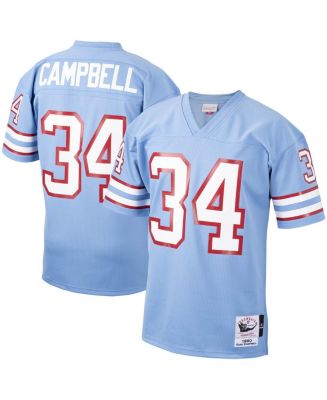 Mitchell Ness Men's Earl Campbell Light Blue Houston Oilers 1980
