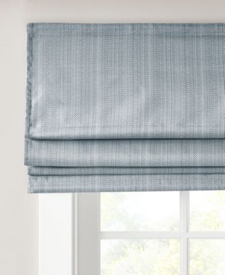Basketweave Room Darkening Cordless Roman Shade, Single Panel for Bedroom, Thermal Insulated Window Blind Treatment for Living Room, Width 39 length 64 inches, Blue Window Panel