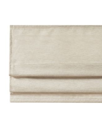 Printed Faux Silk Light Filtering Roman Shade, Room Darkening Single Panel for Bedroom, Lightweight Window Roman Shades For Living Room, Width 31 length 64 inches, Cordless Lift/Pull Ivory Window Panel