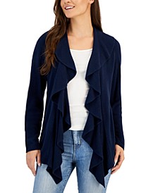 Petite Luxe Soft Ruffled Cardigan, Created for Macy's