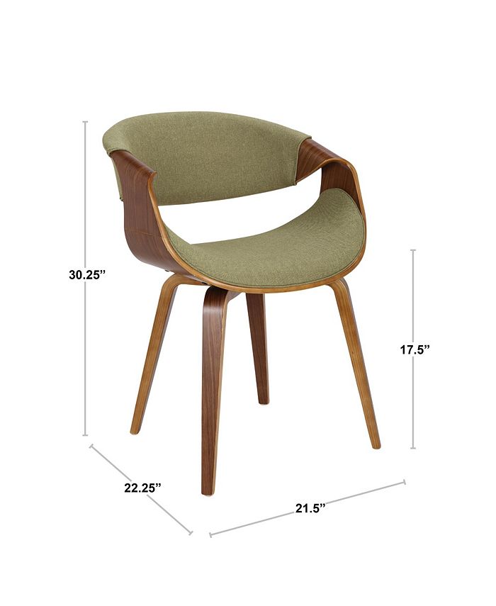 Lumisource Curvo MidCentury Modern Dining Accent Chair & Reviews
