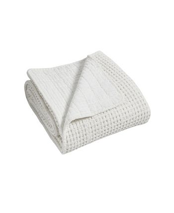 Levtex Mills Waffle Stitched Quilted Throw, 60