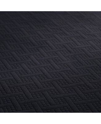 100% Cotton Basketweave Matelasse All-Season 3-piece Coverlet Set, King