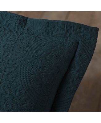 100% Cotton Fleur De Lis Medallion All-Season 3-Piece Coverlet Set, Full