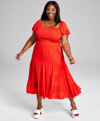 black fit and flare midi skirt