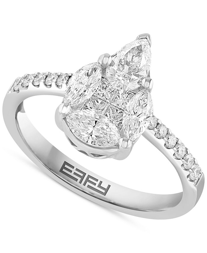 Macy's pear shop shaped engagement ring