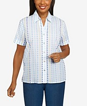 Details about   Alfred Dunner Size Extra Large Misses Short Sleeve Shirt 