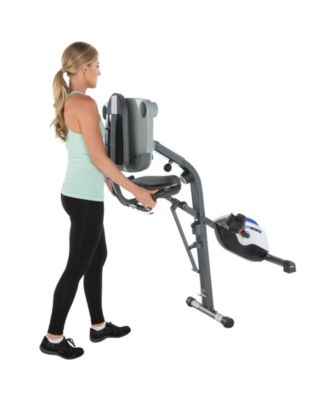 Exerpeutic Exerwork 1000 Fully Adjustable Desk Folding Exercise Bike with Pulse