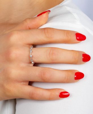 Giani Bernini Cubic Zirconia Wavy Statement Ring in Sterling Silver, Created for Macy's