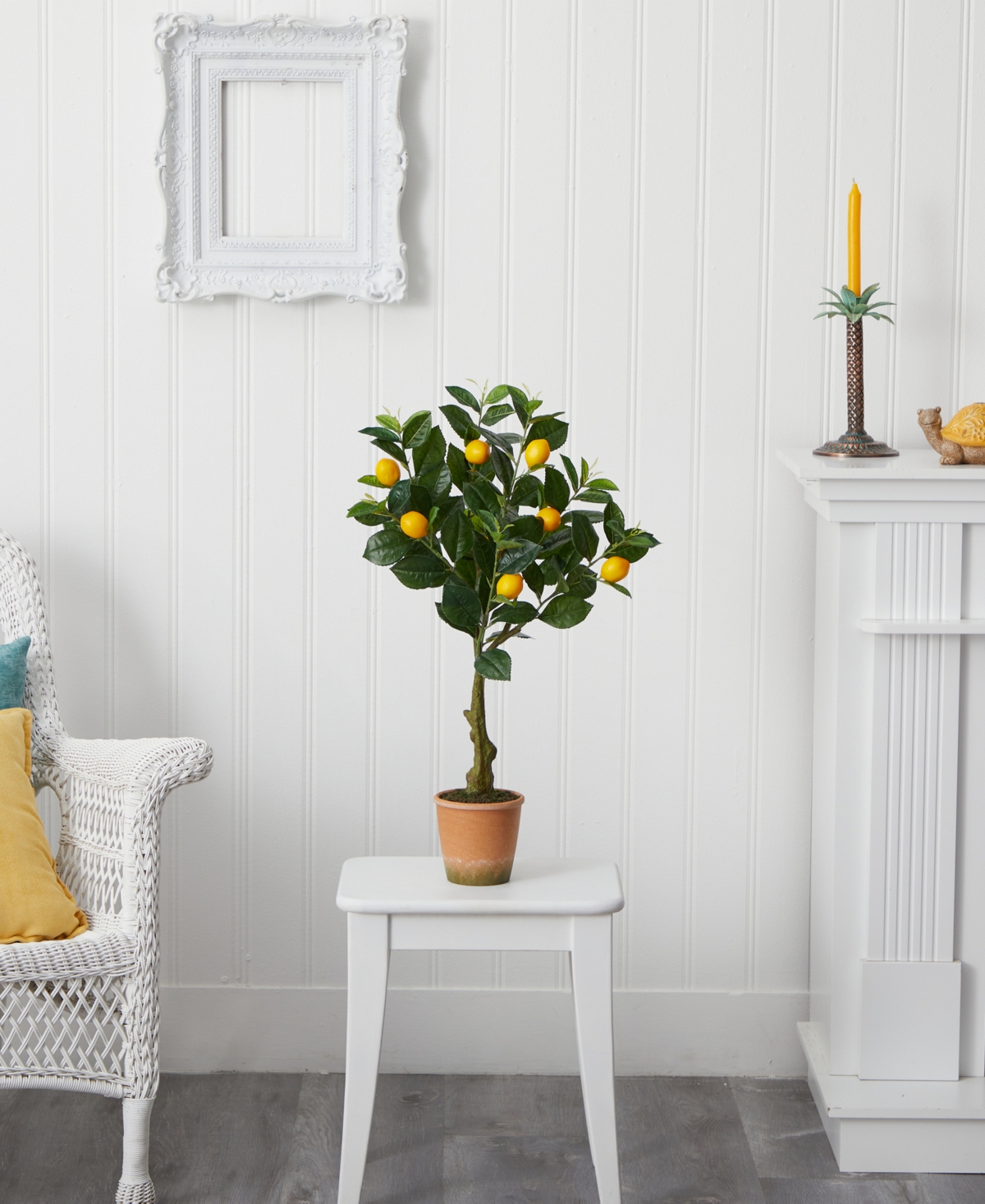 Lemon Artificial Tree in Decorative Planter,