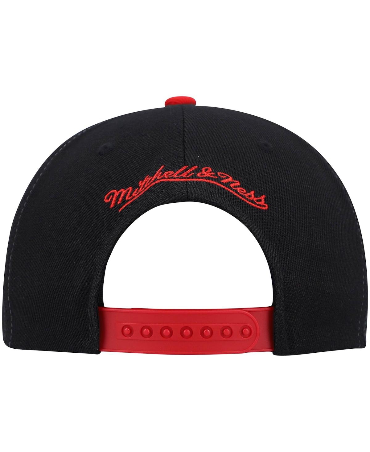 Men's Mitchell & Ness Black/Red Chicago Bulls Hardwood Classics