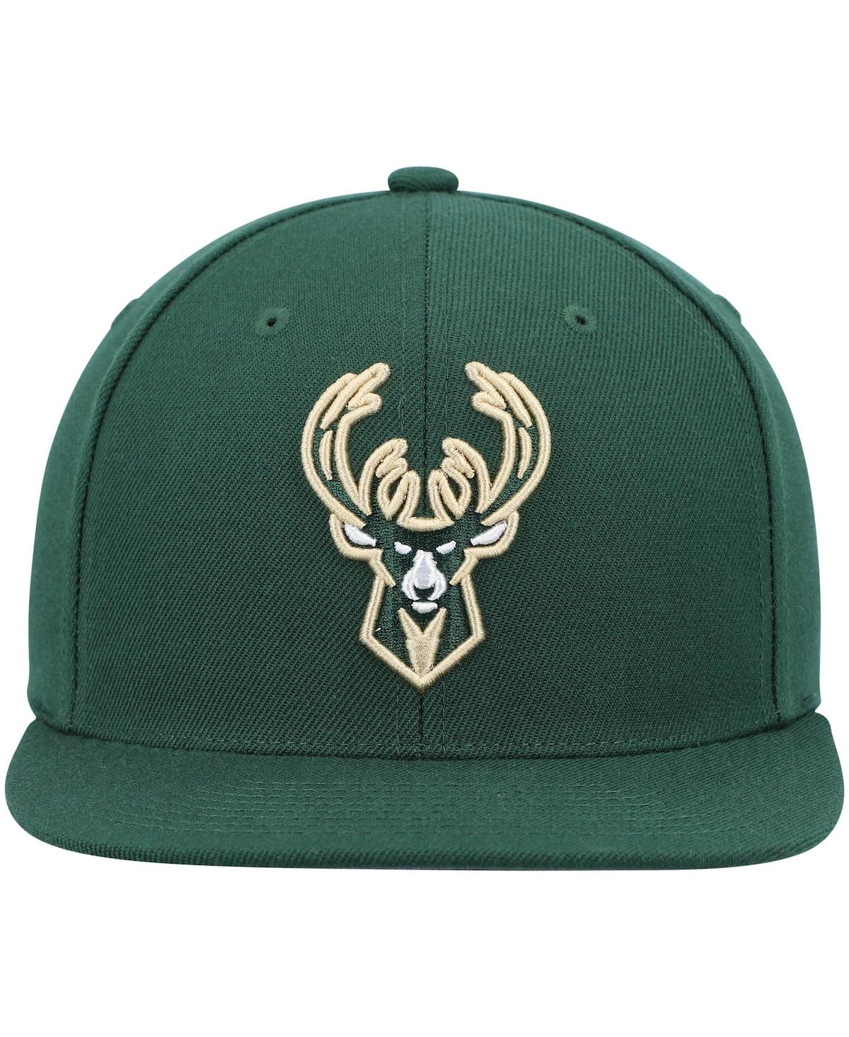 Mitchell & Ness Men's  Hunter Green Milwaukee Bucks Ground 2.0 Snapback Hat In Hunter Green
