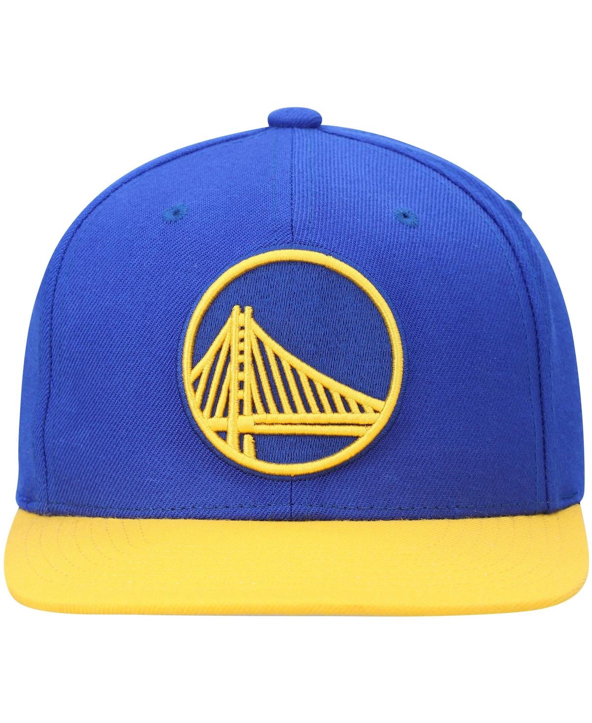 Men's Mitchell & Nessand Gold Golden State Warriors Team Two-Tone 2.0 Snapback Hat - Royal, Gold