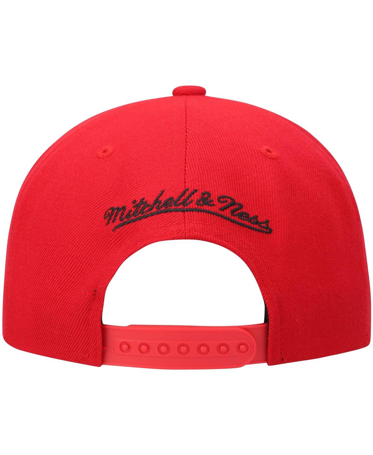 Mitchell & Ness Men's  Red And Black Houston Rockets Team Two-tone 2.0 Snapback Hat In Red,black