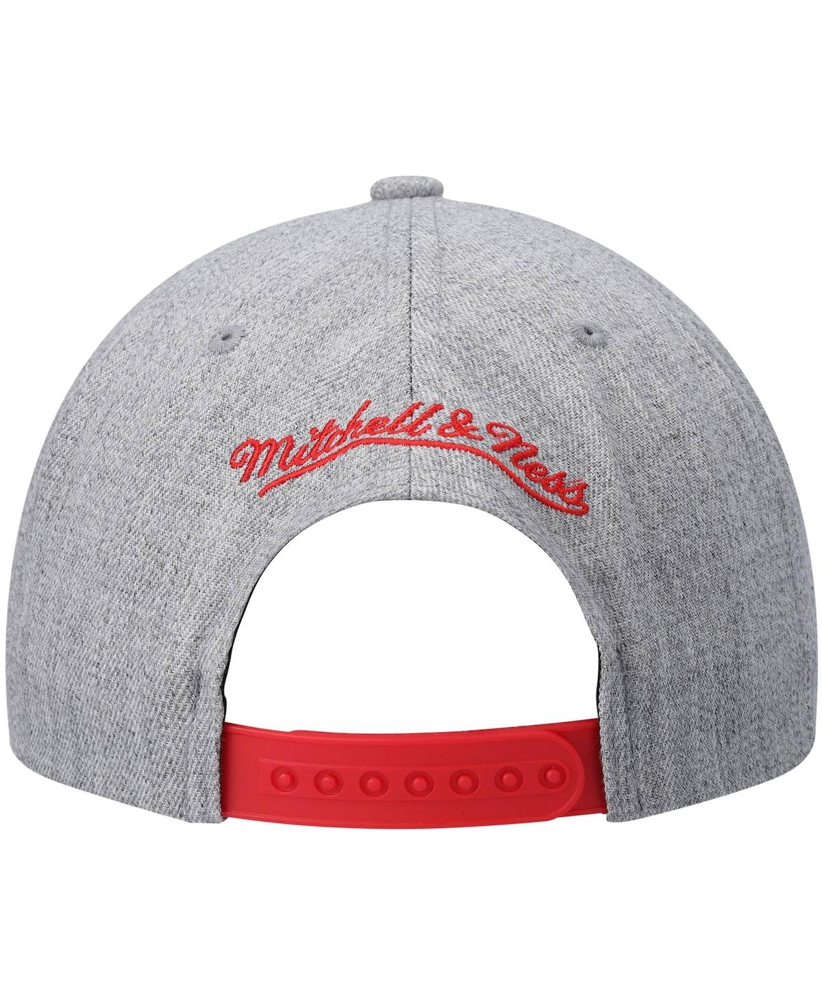 Mitchell & Ness Men's  Heather Gray La Clippers Redline Snapback Hat In Heathered Gray