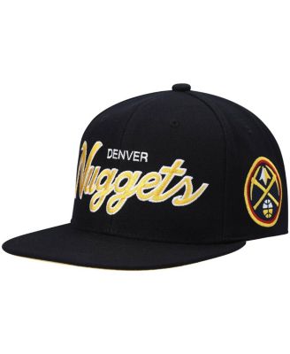 Men's Black Denver Nuggets Hardwood Classics Script 2.0 Snapback Hat