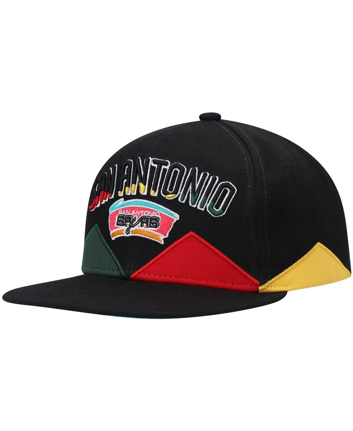Shop Mitchell & Ness Men's  Black San Antonio Spurs Hardwood Classics Black History Month Snapback Hat