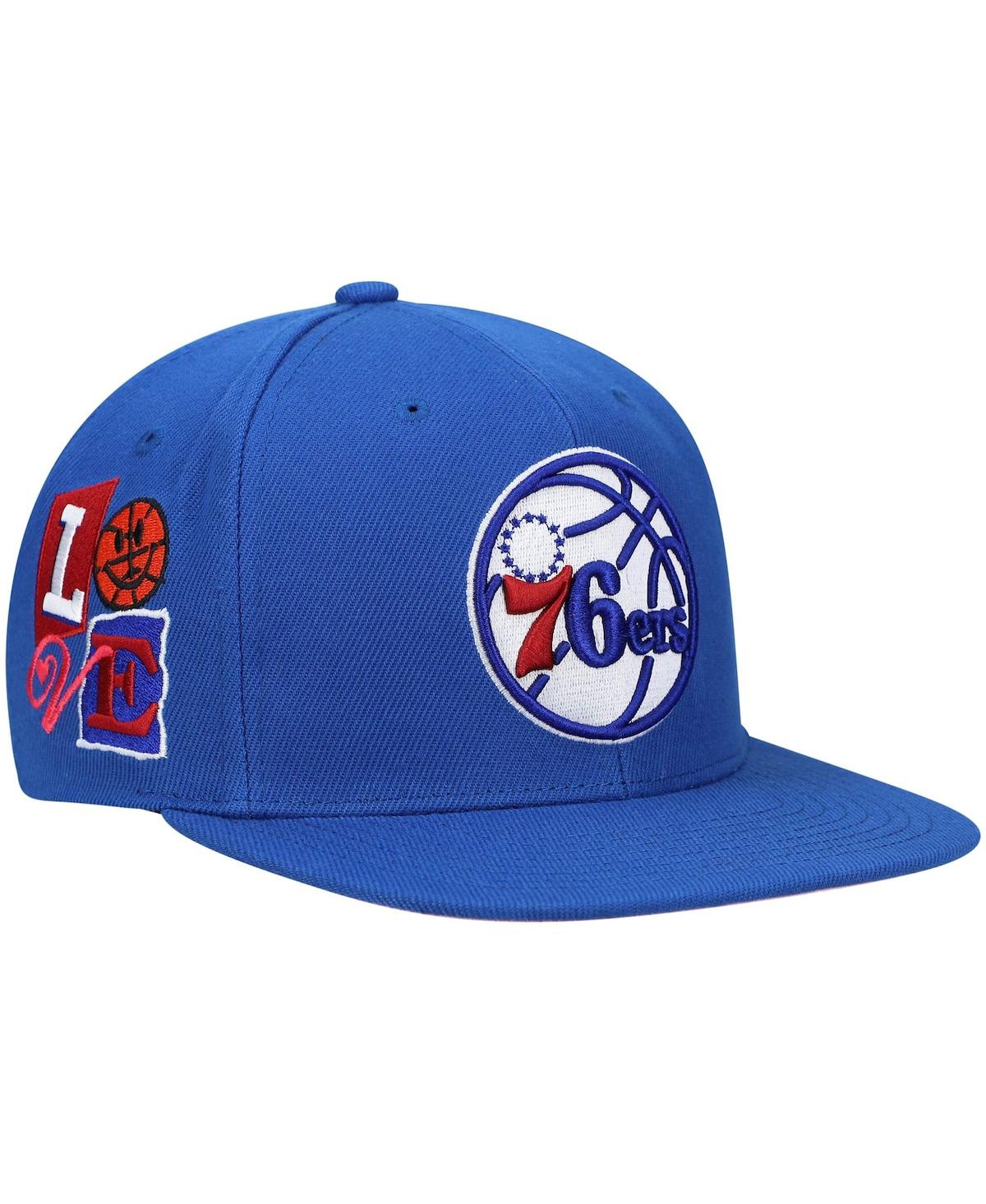 Mitchell & Ness Men's  Royal Philadelphia 76ers Hardwood Classics All Love Snapback Hat