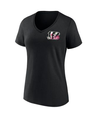 Women's Black Cincinnati Bengals Team Mother's Day V-Neck T-shirt