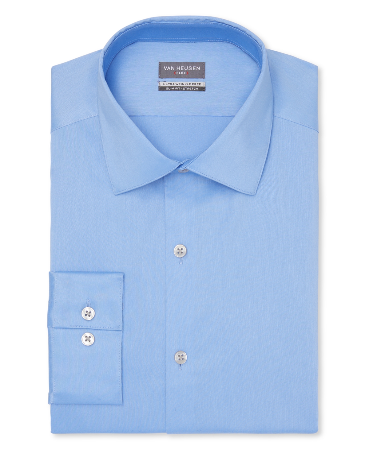 Shop Van Heusen Men's Flex Collar Slim Fit Dress Shirt In Blue Frost