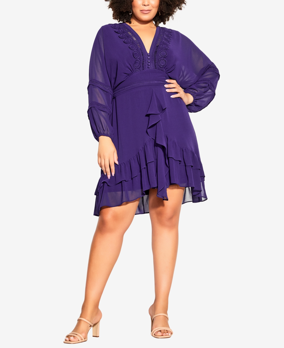 open lace back dress Attracted Halter Mini Dress Purple Stripe Curve