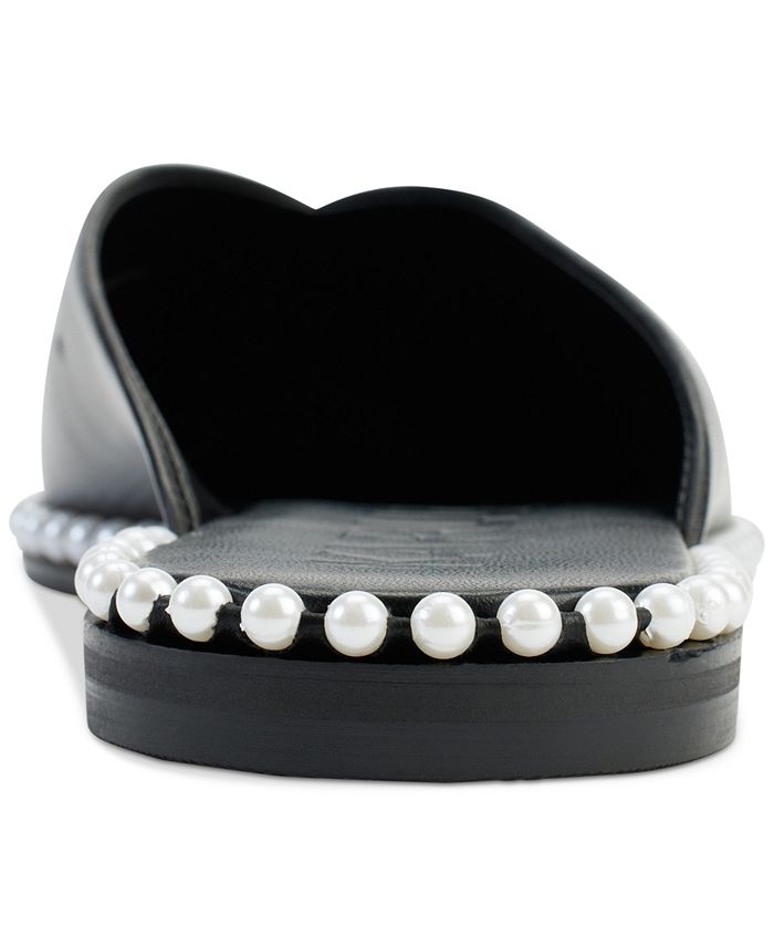 KARL LAGERFELD PARIS Women's Vyra Studded Mule Flats Macy's
